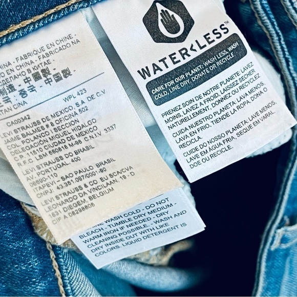 Levi's Premium 721 High Rise Skinny Distressed Jeans sz 29 Waterless Sustainable - Picture 7 of 14